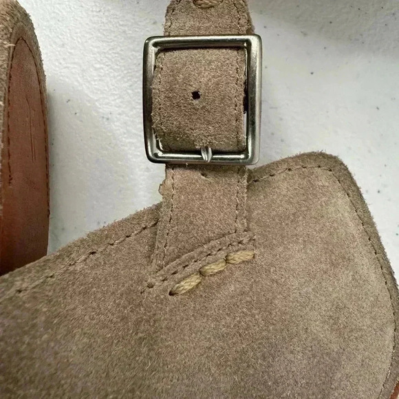 Frye Women’s Courtney Sandals Ash Suede Leather Slingback Open Toe Bootie Size 7 - Picture 11 of 14